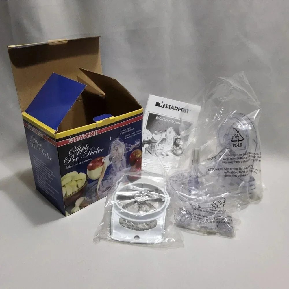 New Starfrit Apple Pro-Peeler New in Box with Blades and Corer/ Slicer